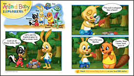 wild animal baby explorers cartoon