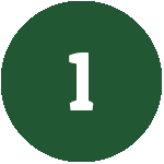Forest green circle with number 1