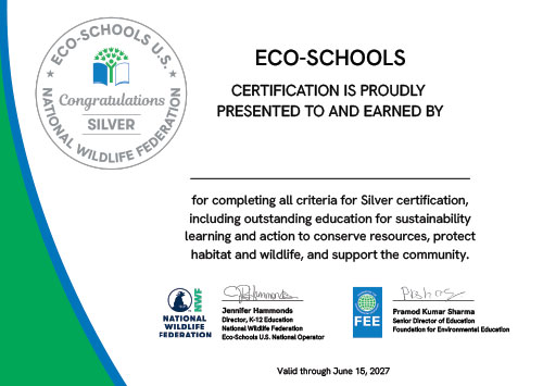 2026 EcoSchools US Silver Certificate