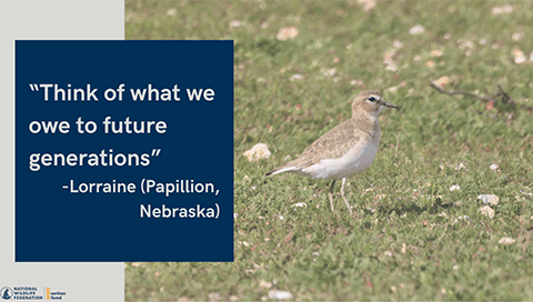 "Think of what we owe to future generations." - Lorraine (Papillion, Nebraska)