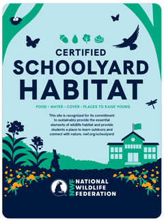 Certified Schoolyard Habitat sign