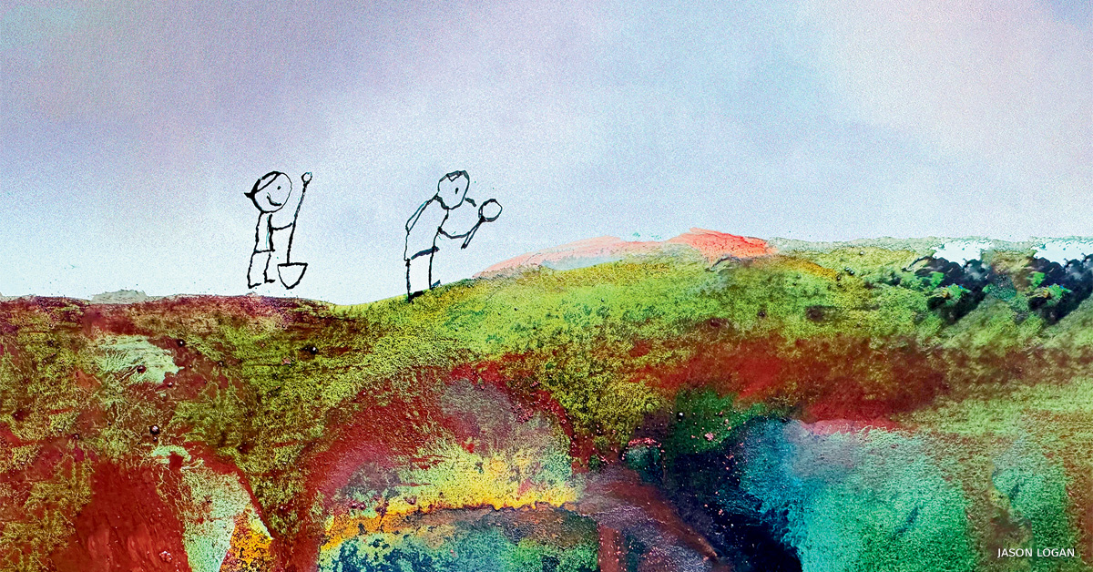 An illustration of soil testing.